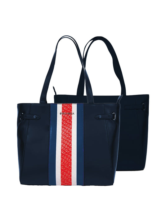 Stylish Navy Blue Tote Handbag - Perfect Blend of Fashion and Function