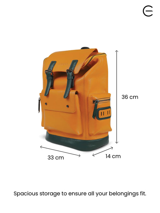 Chic Green & Yellow Backpack - Perfect for Everyday Use