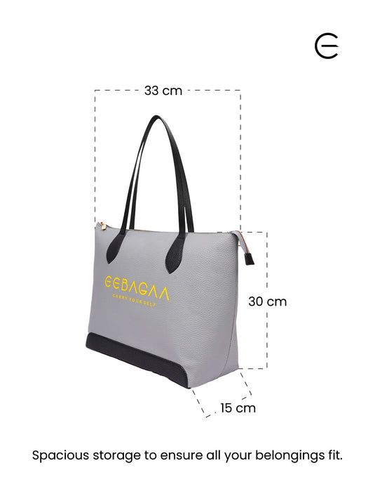 Sophisticated Grey Tote Handbag - Stylish Storage
