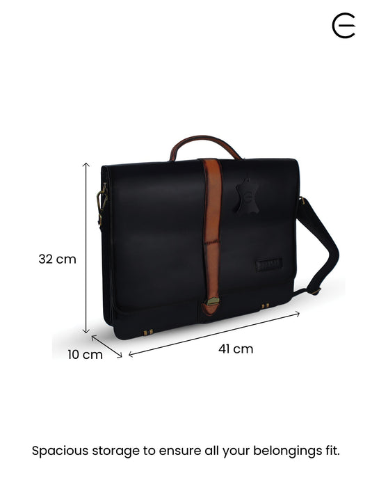 Timeless Black Portfolio Bag - Essential for Professionals