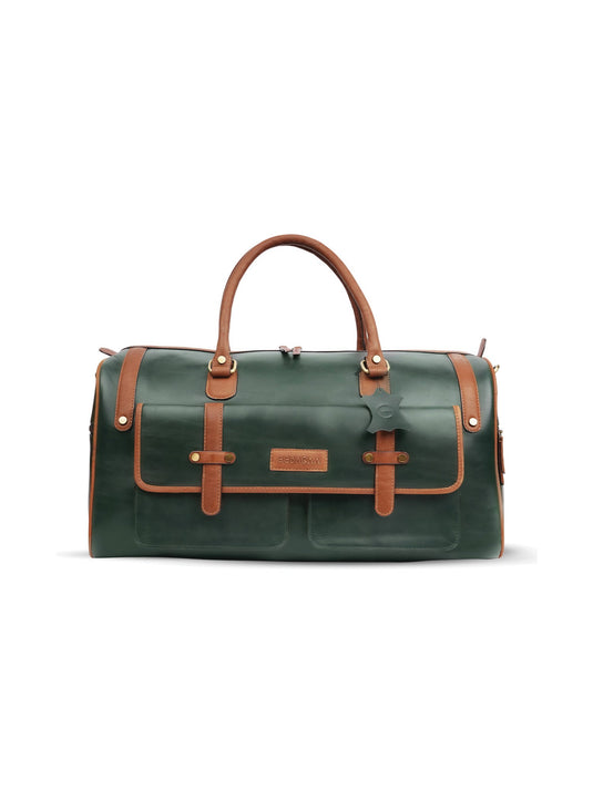 Sporty Green Duffle Bag - Perfect for Travel & Gym