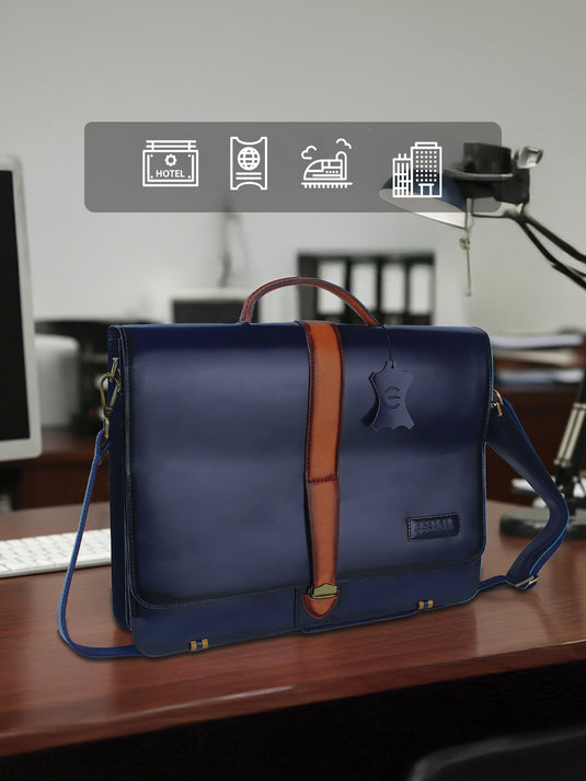 Leather Portfolio Bag for Men & Women