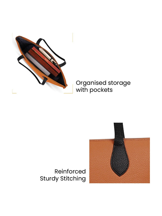 Classic Brown Tote Handbag - Everyday Essential