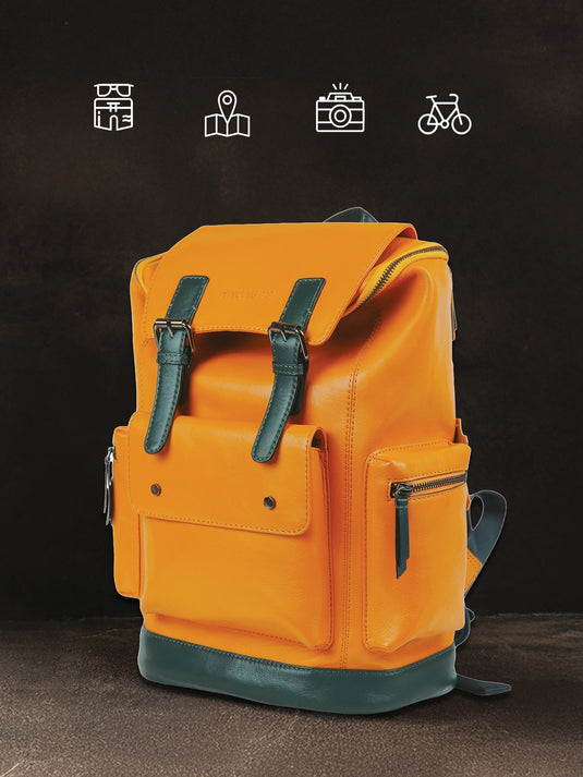 Chic Green & Yellow Backpack - Perfect for Everyday Use