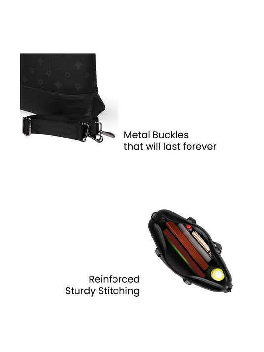 Black Tote Handbag - Versatile & Trendy