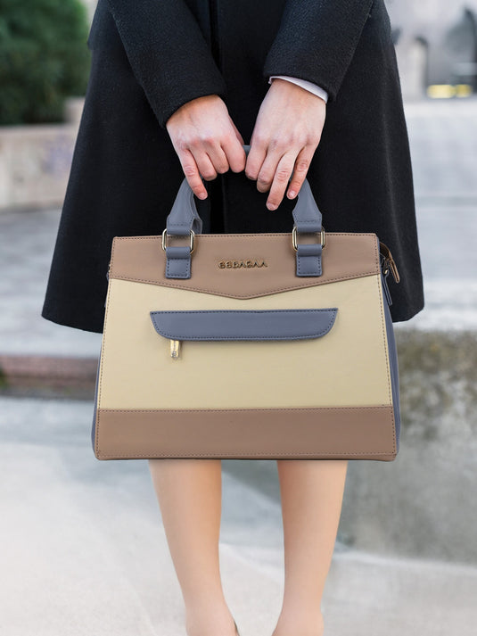 Beige Satchel Handbag - Perfect for Every Occasion