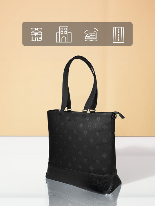 Black Tote Handbag - Versatile & Trendy