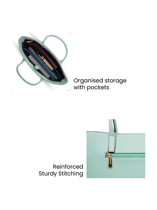 Eye-Catching Red & Orange Blue Tote Handbag - Fun & Functional