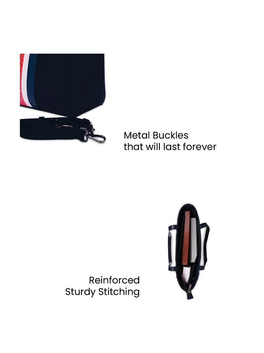 Stylish Navy Blue Tote Handbag - Perfect Blend of Fashion and Function