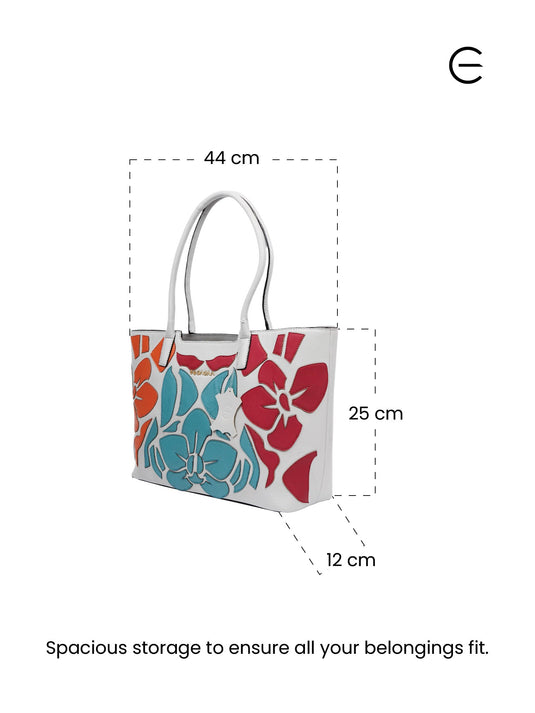 Colorful Red & Blue Orange Tote Handbag - Perfect for Any Adventure