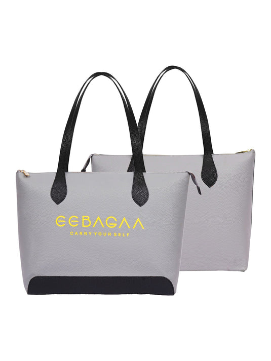 Sophisticated Grey Tote Handbag - Stylish Storage