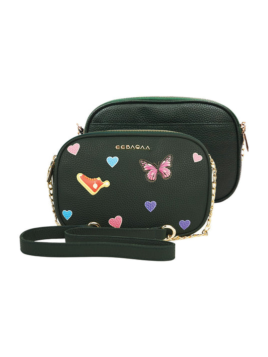 Trendy Green Hobo Sling Bag - Unique & Stylish