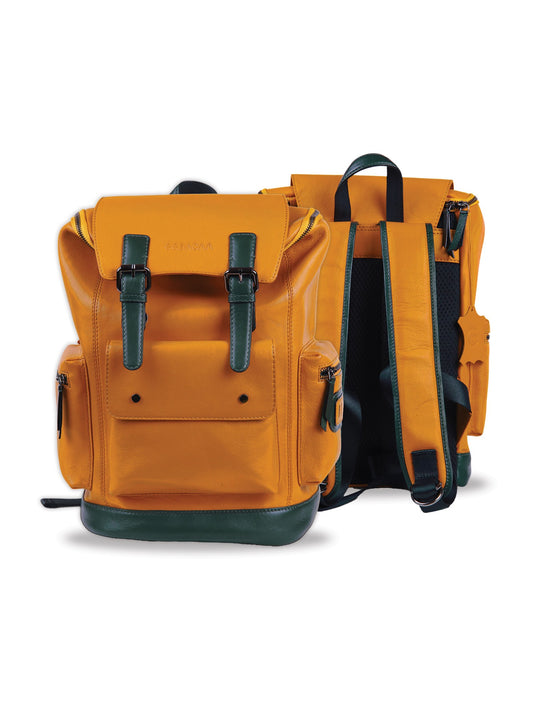 Chic Green & Yellow Backpack - Perfect for Everyday Use