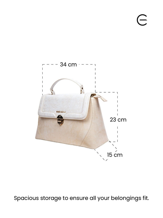 Elegant White Satchel Sling Bag - Fresh & Fashionable