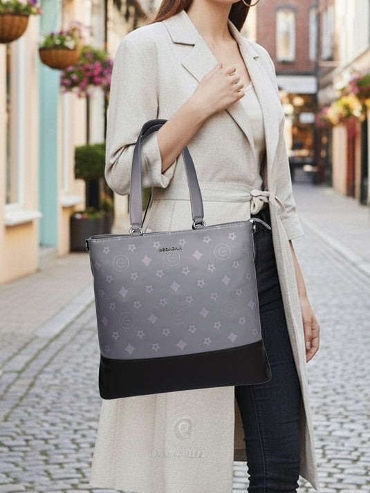 Modern Grey Tote Handbag - Perfect for Work or Play