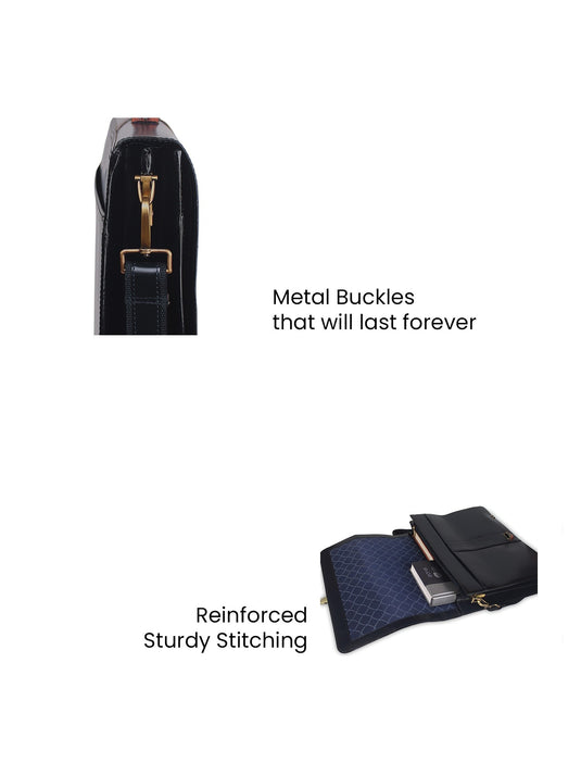 Timeless Black Portfolio Bag - Essential for Professionals