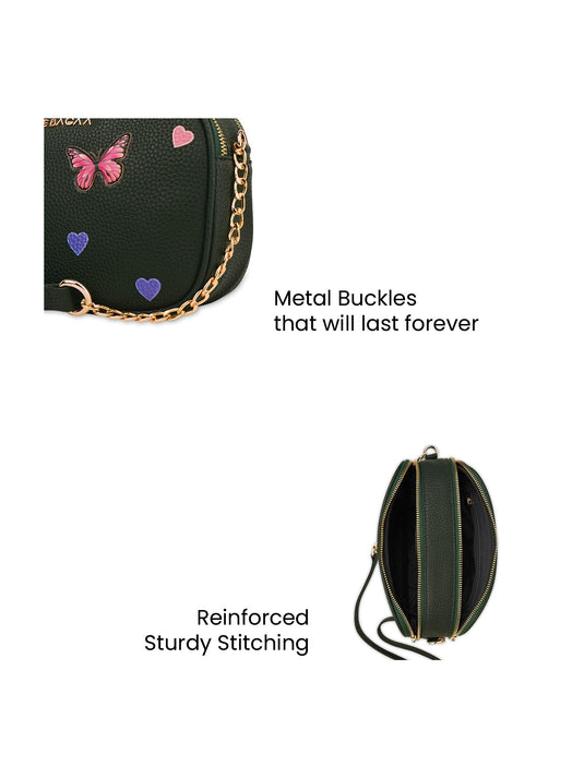 Trendy Green Hobo Sling Bag - Unique & Stylish