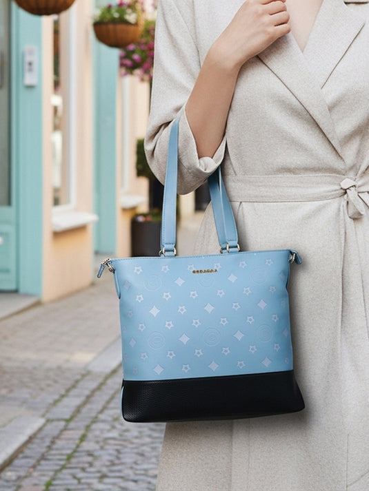 Sky Blue Tote Handbag - Fun & Functional
