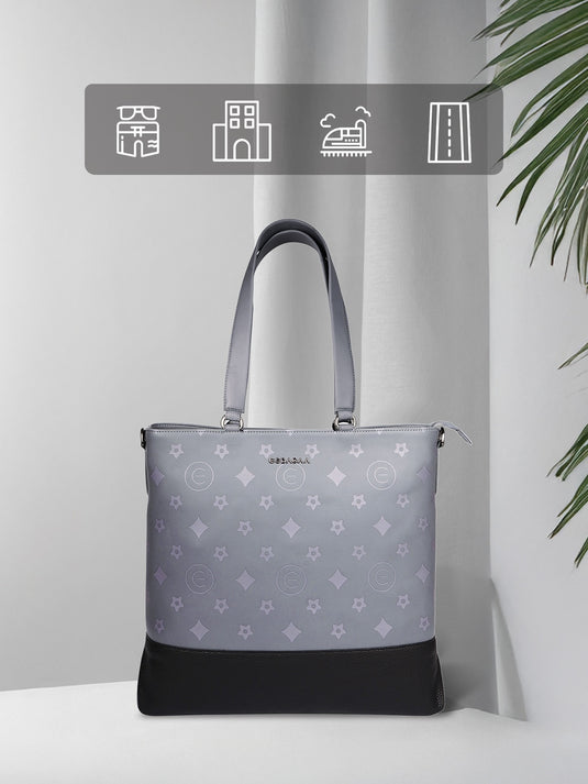 Modern Grey Tote Handbag - Perfect for Work or Play