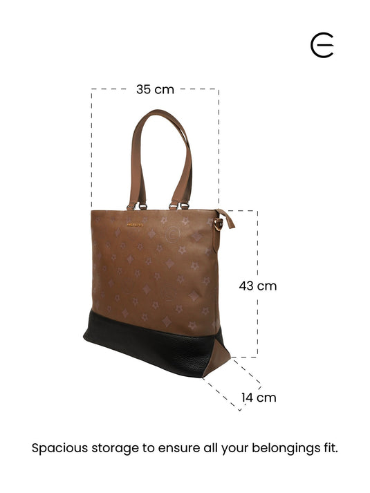 Stylish Brown Tote Handbag - Effortless Chic