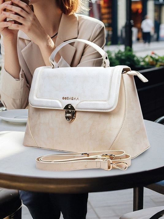 Elegant White Satchel Sling Bag - Fresh & Fashionable