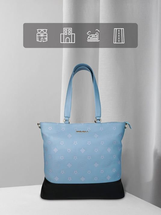 Sky Blue Tote Handbag - Fun & Functional