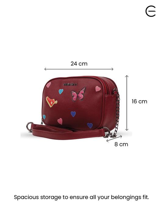 Vibrant Red Hobo Sling Bag - Make a Statement