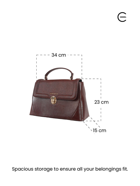 Luxurious Chocolate Brown Satchel Sling Bag - Fashion Meets Function