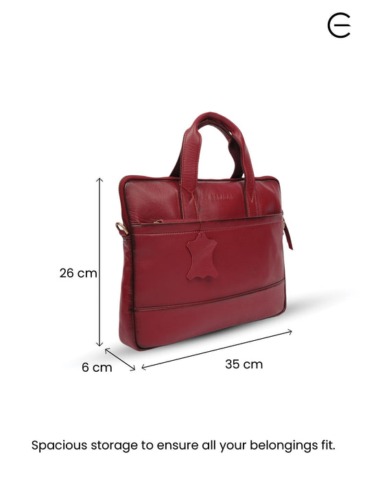 Bold Red Laptop Bag - Stylish & Functional for Professionals