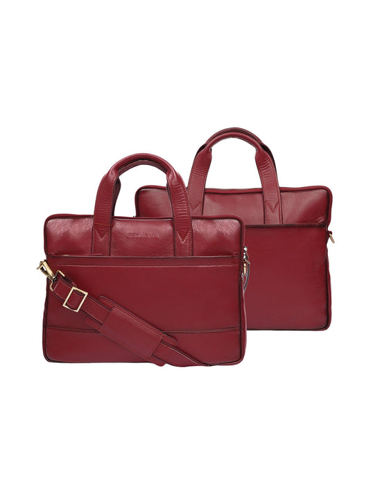 Bold Red Laptop Bag - Stylish & Functional for Professionals