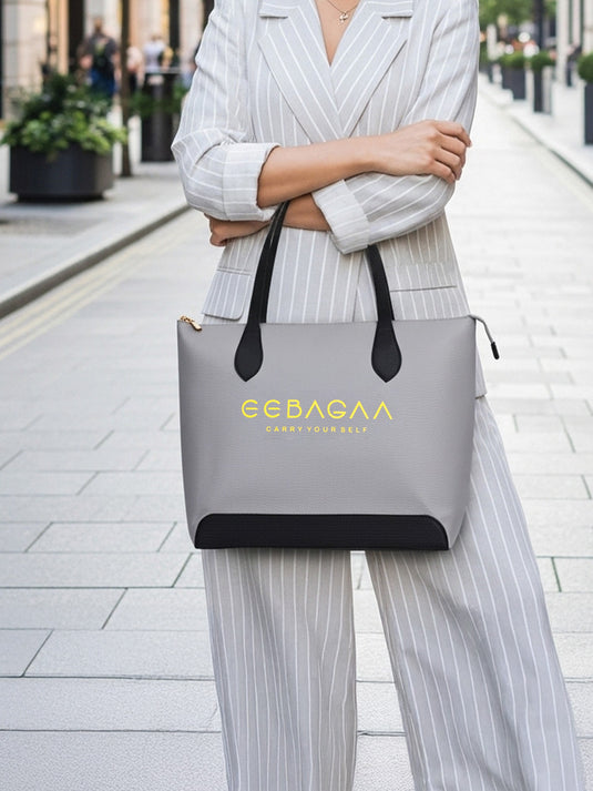 Sophisticated Grey Tote Handbag - Stylish Storage