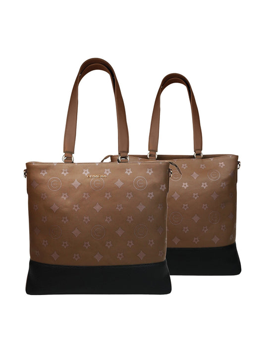 Stylish Brown Tote Handbag - Effortless Chic