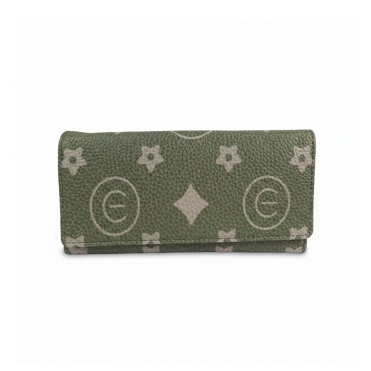 Button Closure Wallet | Green