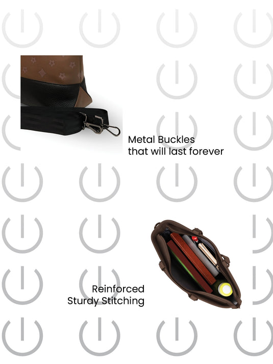 Stylish Brown Tote Handbag - Effortless Chic