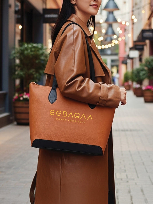 Classic Brown Tote Handbag - Everyday Essential