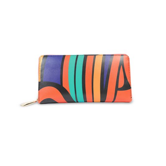 Multicolor PU Zipper Wallet