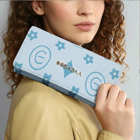 PU Wallet| Sky Blue