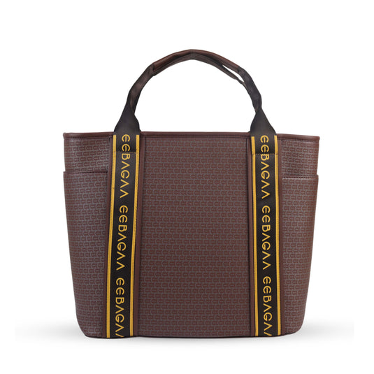 EEBAGAA LARGE BROWN TOTE BAG