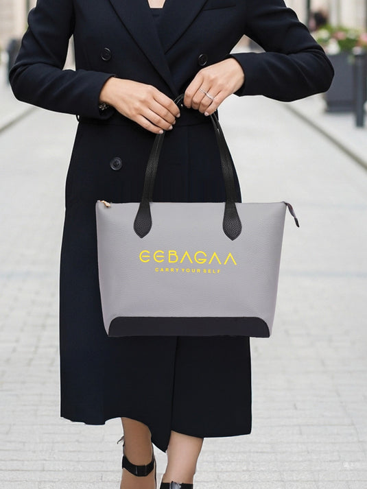 Sophisticated Grey Tote Handbag - Stylish Storage