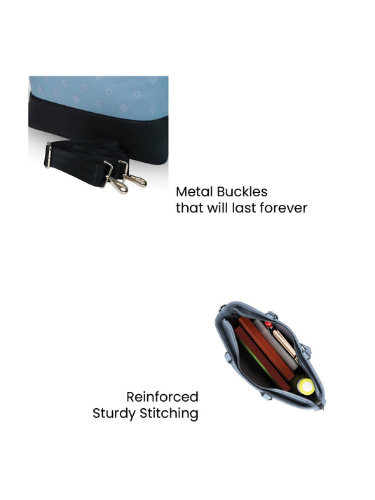 Sky Blue Tote Handbag - Fun & Functional