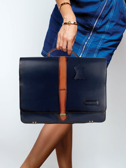 Leather Portfolio Bag for Men & Women