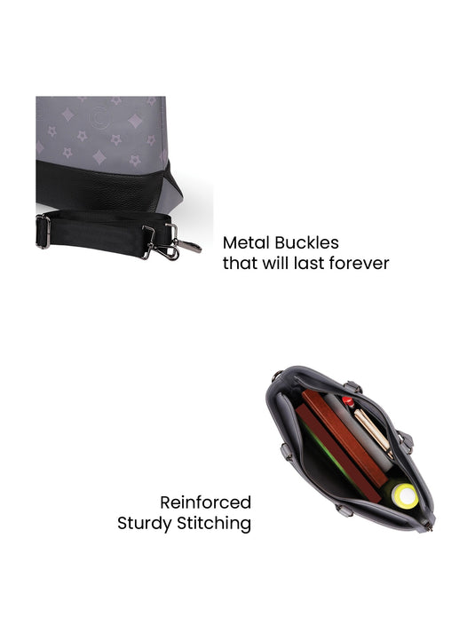 Modern Grey Tote Handbag - Perfect for Work or Play