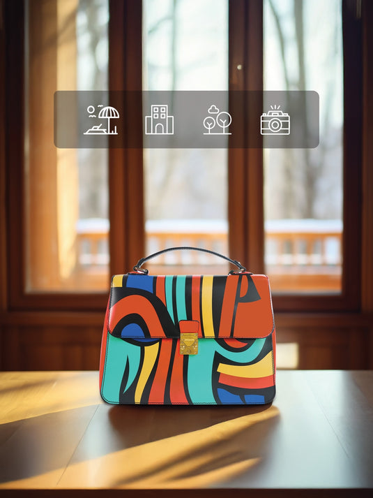 Vibrant Orange/Blue/Yellow Sling Bag - Bold & Functional