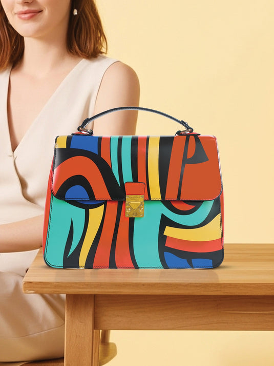 Vibrant Orange/Blue/Yellow Sling Bag - Bold & Functional