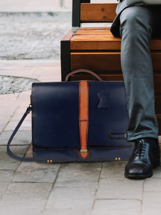 Leather Portfolio Bag for Men & Women