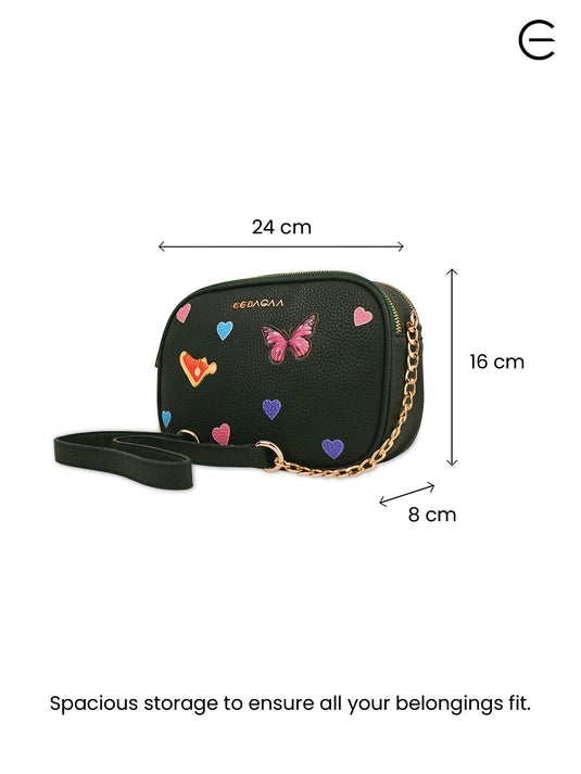 Trendy Green Hobo Sling Bag - Unique & Stylish