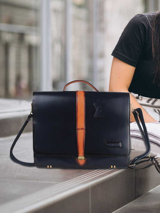 Timeless Black Portfolio Bag - Essential for Professionals