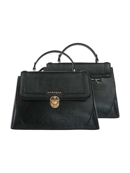 Sleek Black Satchel Sling Bag - Effortlessly Stylish
