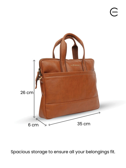 Classic Brown Laptop Bag - Timeless Elegance for Everyday Use