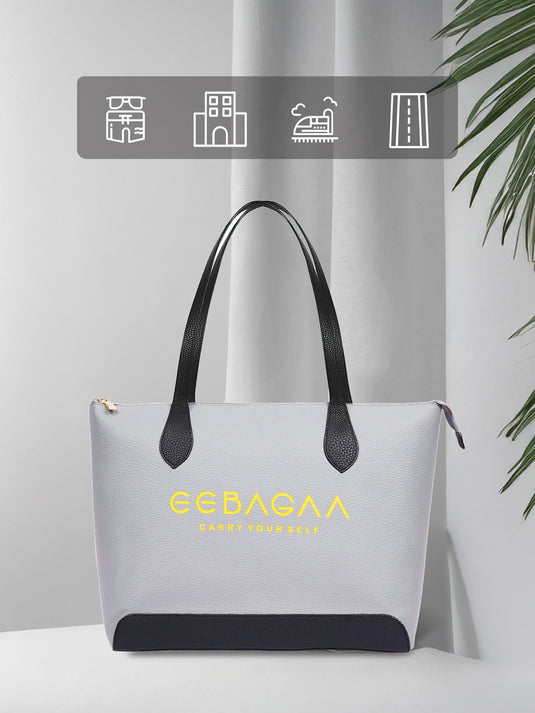 Sophisticated Grey Tote Handbag - Stylish Storage
